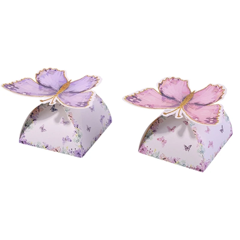 

Pack of 100 Convenient Butterfly Candy Boxes for Wedding Birthday Party