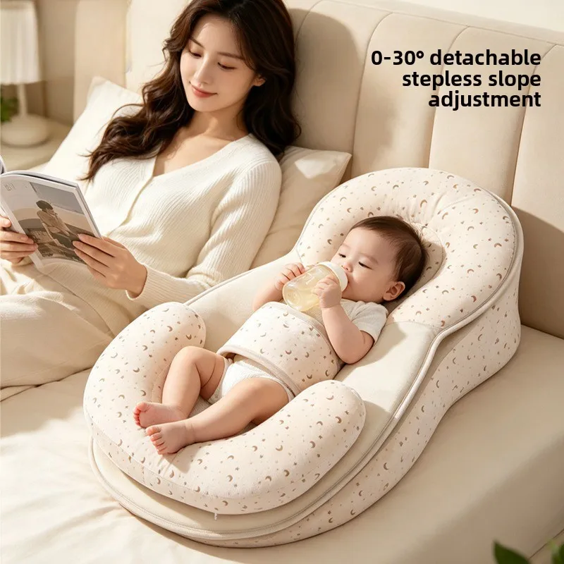 Baby Ramp Pillow, Seat Cushion, Wedge Pillow, Anti-Reflux Support, Newborn Nursing Pillow, Infant Anti-Spit-Up Pillow