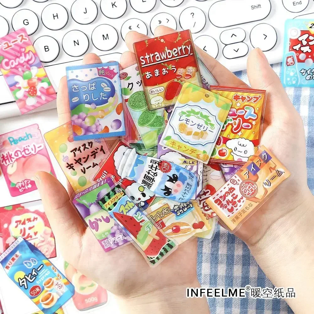 40 hojas de pegatinas de la serie Snack House de fin de noche, paquete de postre Gourmet fresco, elementos decorativos Diy