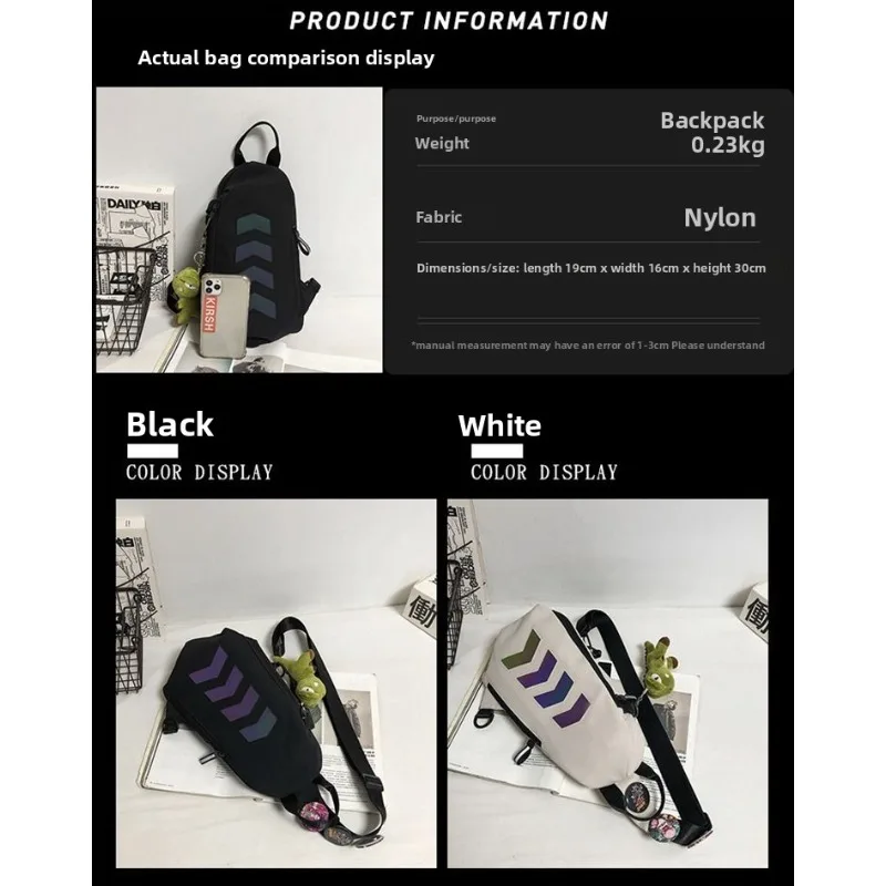 عاكس الصدر حزمة ليلة حقيبة جري الرياضة في الهواء الطلق Crossbody حقيبة رافعة للجنسين ركوب الدراجات المشي لمسافات طويلة الخصر حزمة مقاوم للماء السفر USB