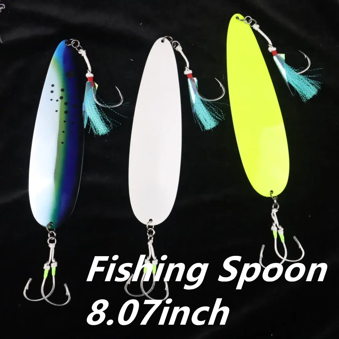 

8.07 Inches Drift Spoon Jigging Flutter Spoon Lure For Striper Bass