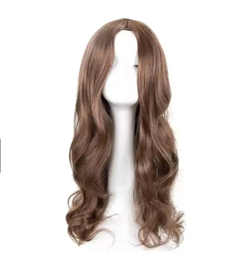 Synthetic probeauty Mermaid Wig Long Red Curly Body Wave Wig Halloween Cosplay Costume Wig for Women Fashion Wig for for Daily