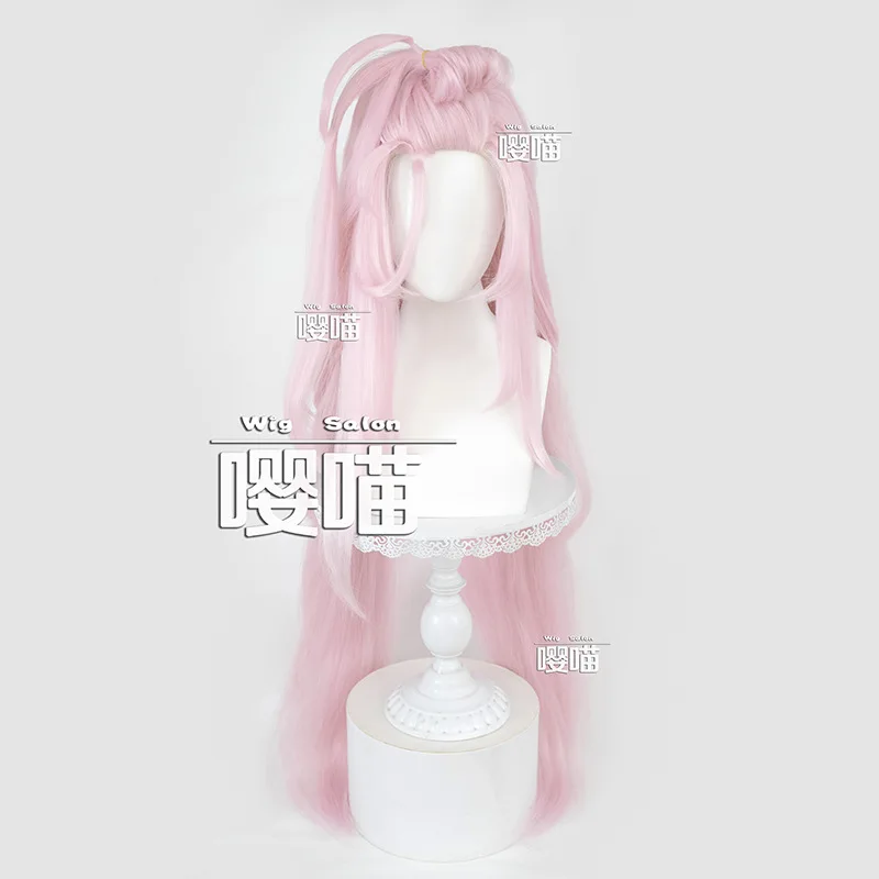 Perruque de cosplay Aino du jeu Genshin Impact, cheveux longs roses, Clink-Clank Krumkake Craftshop, accessoire de fête d'Halloween et de carnaval pour femmes et filles