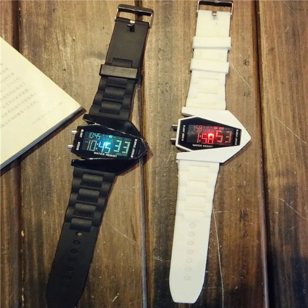 

Силиконовый ремешок для мальчиков 12/24H, красочная подсветка, сигнализация, электронные часы, календарь, секундомер