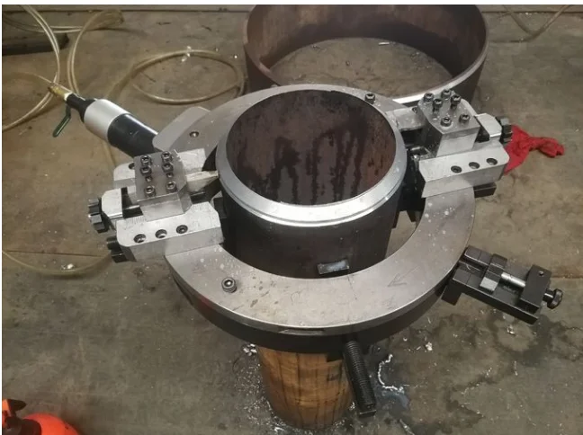 TOE-89 Electric Split Frame Pipe Cold Cutter Cutting and Beveling Machine - Outer OD-mounted for 3/4