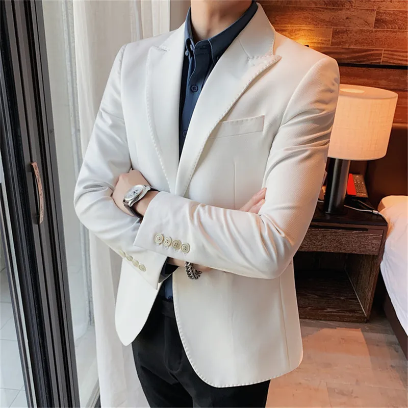 2022 Classic Green Blue Jacket Uniform Groom Tuxedos Mens Wedding Suits Peaked Lapel Man Business Blazer Groomsmen Prom Dress