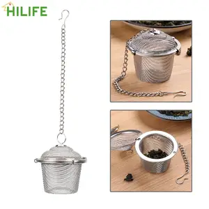 Tamis à thé à épices, boule d’assaisonnement, filet en maille, boule aux herbes, bouilloire à thé en acier inoxydable, filtre à thé verrouillable, diamètre réutilisable : 4,5 cm Les 10 meilleures femmes vendeuses - No 7