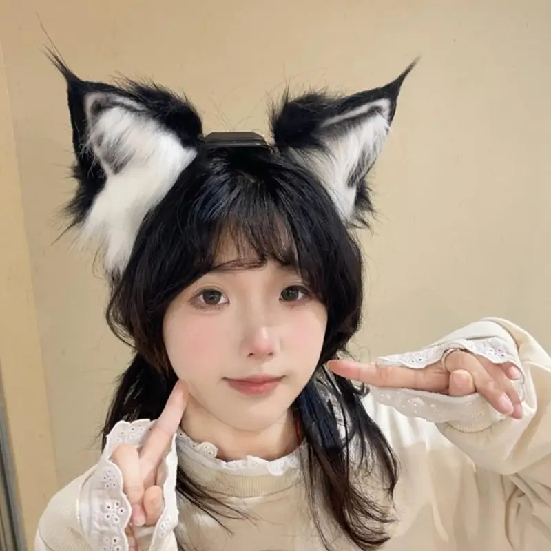 Y3NE Electric Wolf Ear Headband Sweet Girls Halloween Cosplay Props Ears