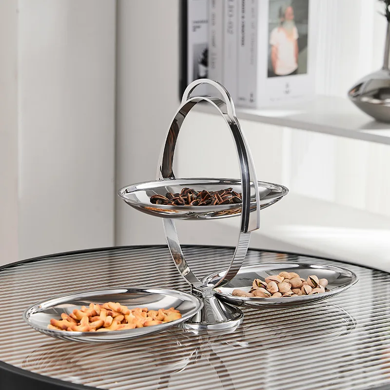 

Three-Tier Fruit Stand | Light Luxury Fruit Stand for the Living Room Coffee Table | Housewarming Gift