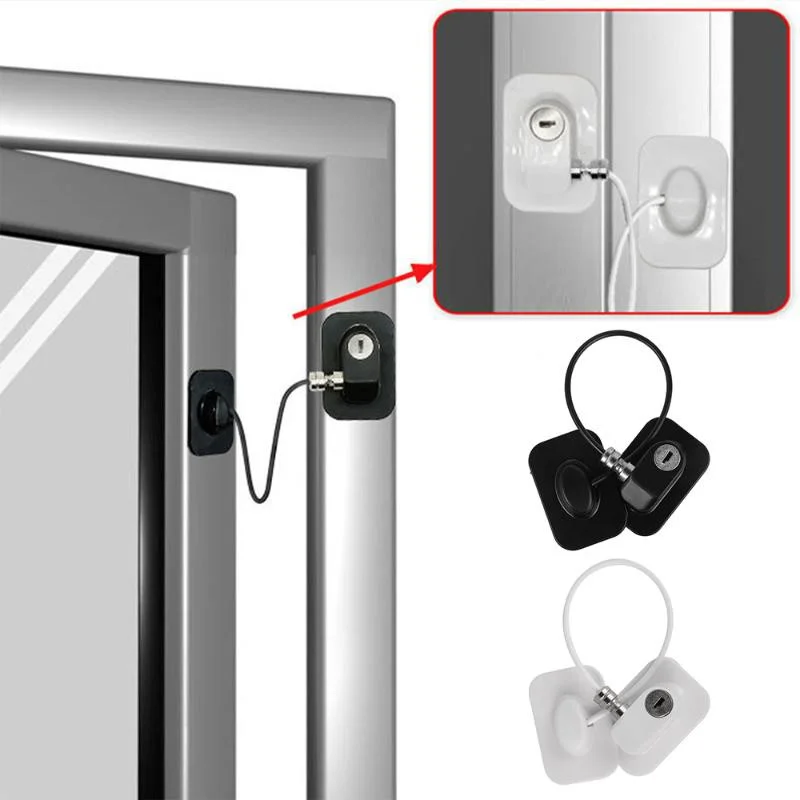 

1pcs Perforation Free Window Limiter Adjustable Self Adhesive Falling Prevention Anti Theft Window Lock Children Safety Lock