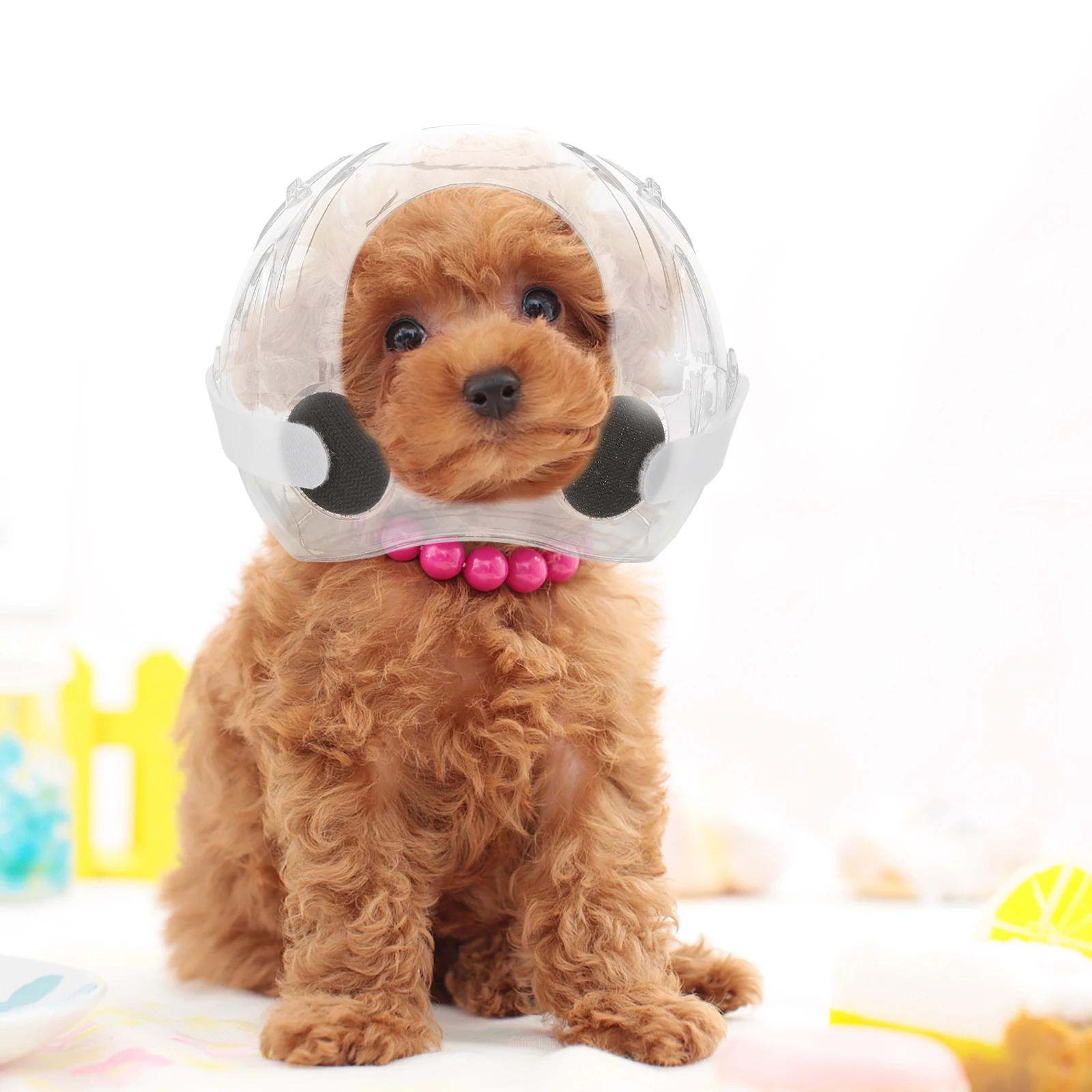 

Dog Cat Anti Biting Adjustable Breathable Plastic Protective Hood For Pet Recovery Clear Kitten Supply Decorative Cat