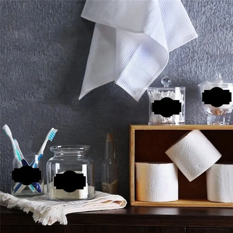 A29F-300PCS Chalkboard Labels Erasable Reusable Rectangle Blackboard Stickers Irregularly Shaped Name Tags