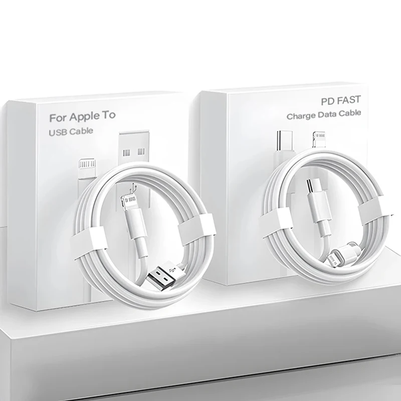 Apple 30W Câble de foudre USB Type C d'origine pour iPhone 14 13 12 11 15 16 Pro Max X XS XR Mini 7 8 Plus chargeur fil de charge rapide