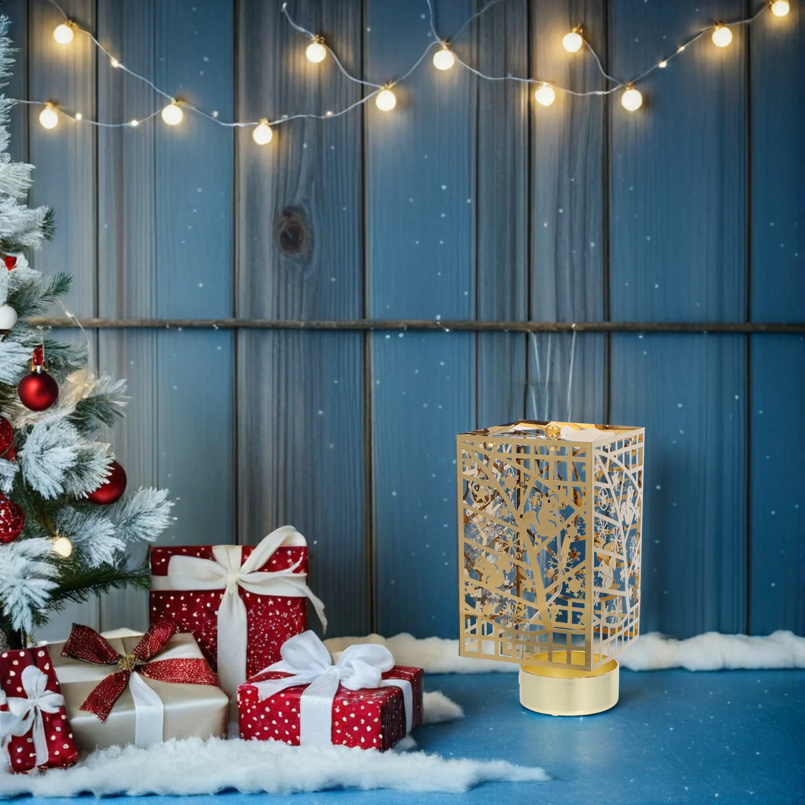 

Rotating Christmas Holder Iron Spinning Tea Light Stand for Dining Table Decor Party Desktop Adornment Iron Candlestick