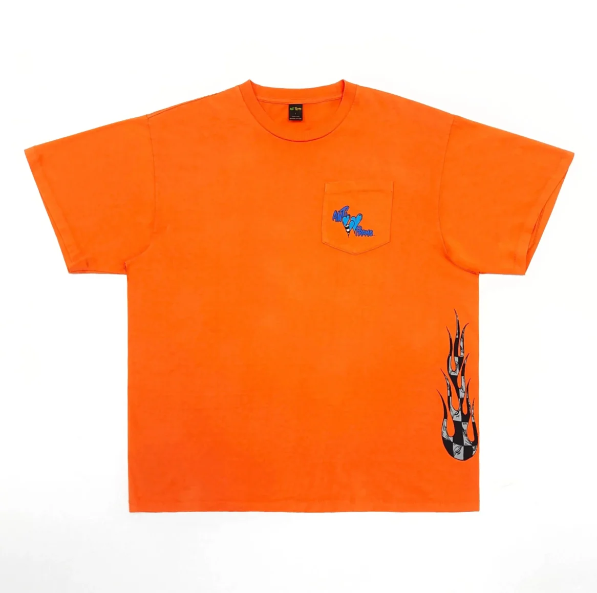 Matty Boy Anti Promo Pocket Letter Flame Orange Short Sleeve Tee