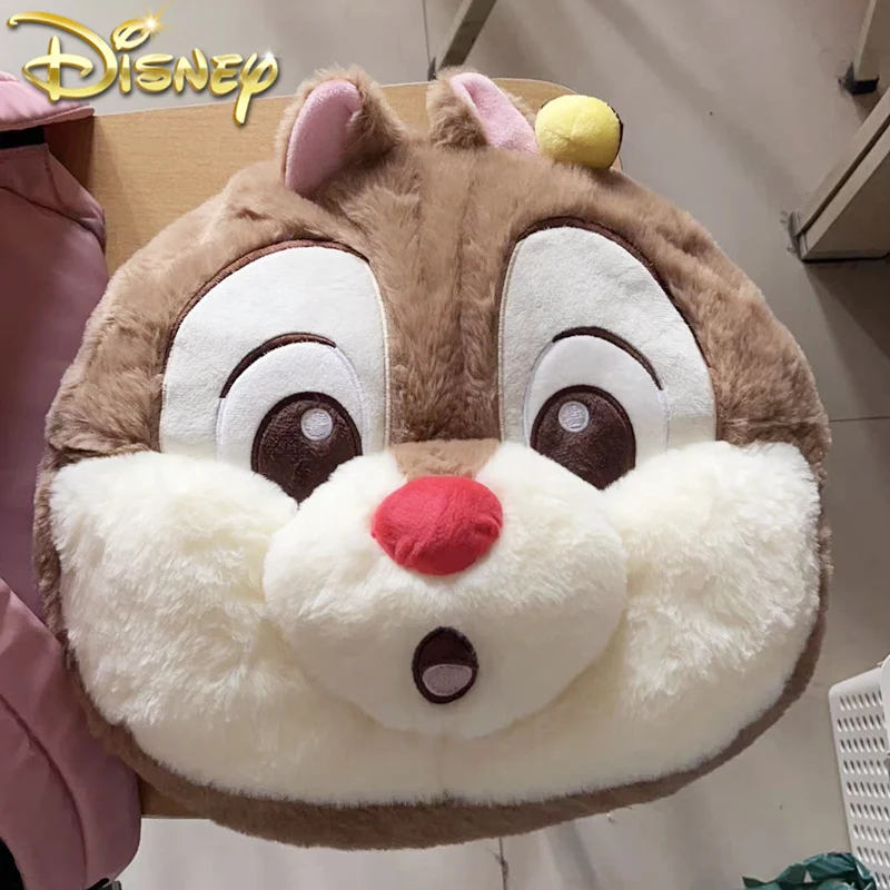 Disney Chip And Dale Plush Toy Soft Back Cushion Soft Comfort Stuffed Anime Chipmunks Throw Pillow Decorate Kids Birthday Gifts