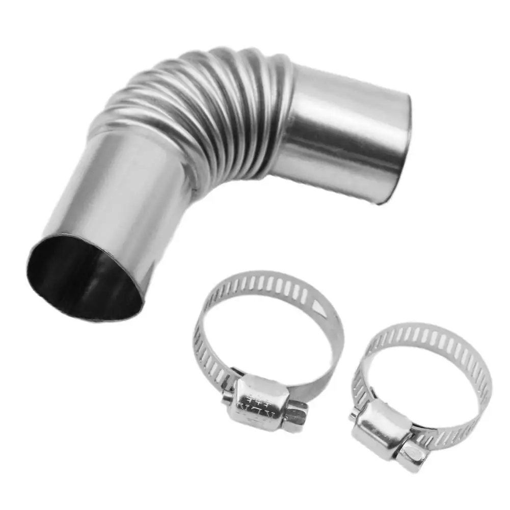 24mm Elbow Pipe Air Diesel Parking Heater Exhaust Tube Connector With Clip For Webasto Diesel Boats Heater Car Heating Parts