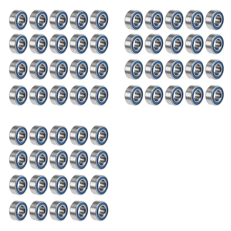 

New Arrival 60PCS MR105-2RS 5X10x4mm Ball Bearing Steel Double-Shielded Miniature Ball Bearings,Blue