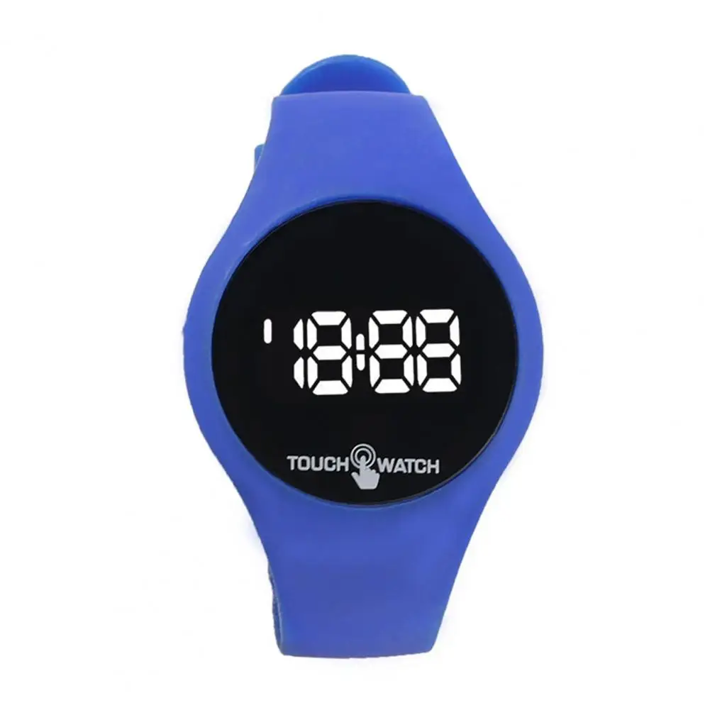 

Silicone Wristband Watch Clear Reading Watch High Accuracy Children's Digital Watch with Candy Color Adjustable Wrist Strap