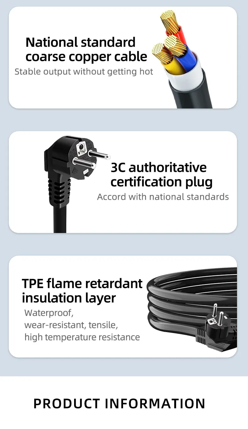 Tragbares 3,5 kW 16 A EV-Ladegerät 3M 5M 10M 15M 20M Kabel Typ2 IEC62196 EVSE EU-Stecker Wallbox-Adapter für Elektrofahrzeuge – Detail 14