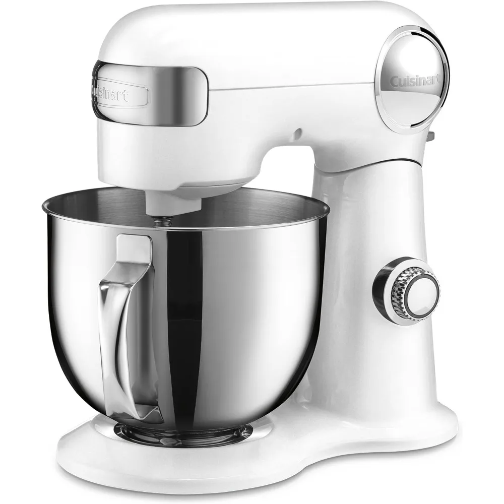 

Stand Mixer, 12 Speed 5.5 Quart Stainless Steel Bowl, Chef’s Whisk, Mixing Paddle, Dough Hook, Splash Guard w/ Pour Spout, White