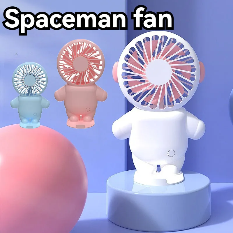 Niedlicher kleiner Astronautenventilator, USB-Aufladung, kleiner Mini-Ventilator, tragbarer