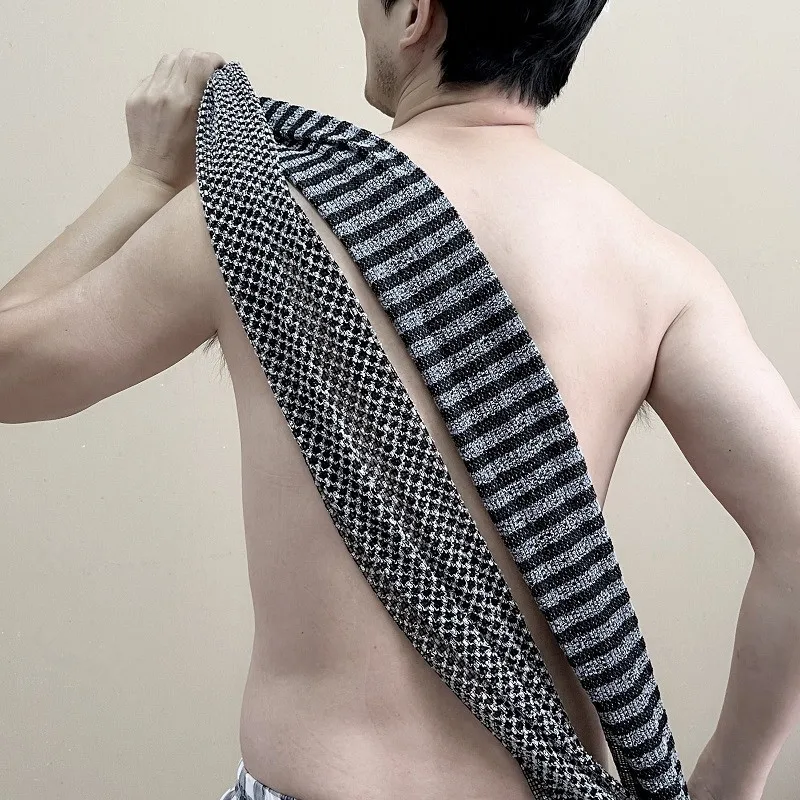 

Exfoliating Washcloth Back Scrubber for Shower for Men Silver-ion Multi-Function Foam Bath Towel Ultra-Long Exfoliating Towels