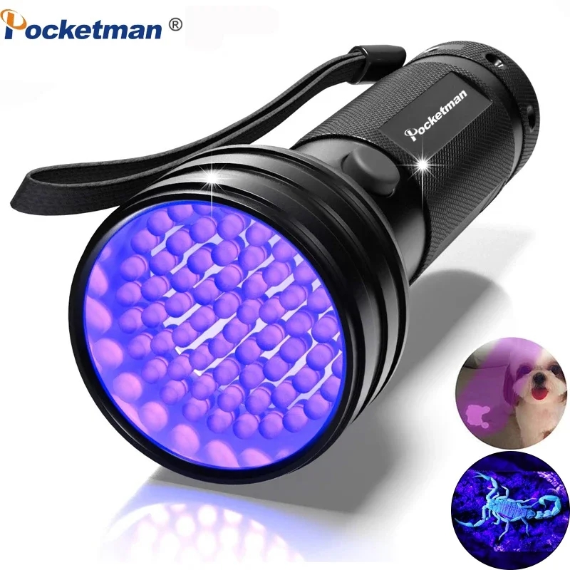 

UV Flashlight Black Light 9 12 21 51 LED 395 nm Ultraviolet Torch Blacklight Detector for Dry Pets Urine&Pet Stains Bed Bug