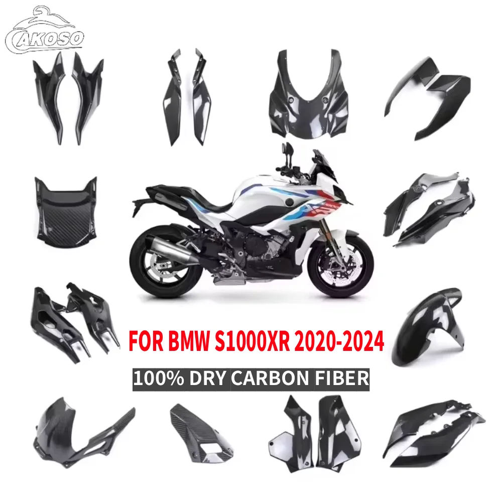 

Для BMW S 1000 XR 2022 2023 2024, комплект обтекателя из сухого углеродного волокна, крыло, защита топливного бака, лобовое стекло