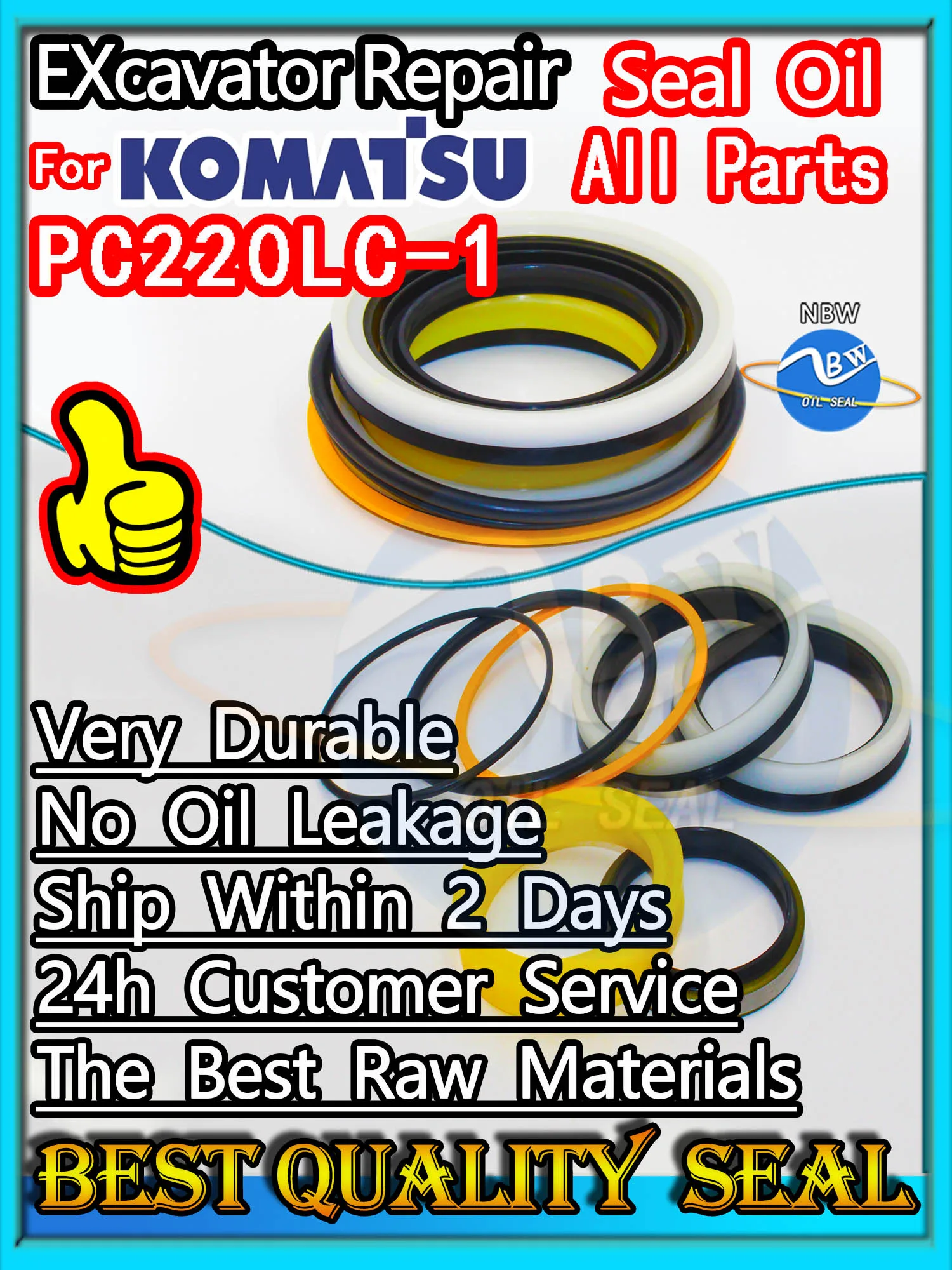 

For KOMATSU PC220LC-1 Seal Kit Excavator Repair Oil High Quality PC220LC 1 Hammer Construction Tool Set Pack Heavy Master Parts