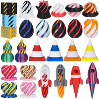 3D Printed Spiral Cone Toy Mini Vortex Thread Illusion Love heart Rocket Ghost  Cube Passthrough Fidget Toys Desktop Decoration