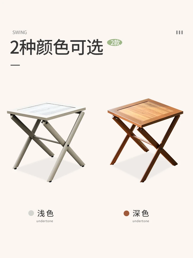 Folding Table Sub Simple Household Minimalist Outdoor Desk-Chair Combination Portable Small Size Folding Table