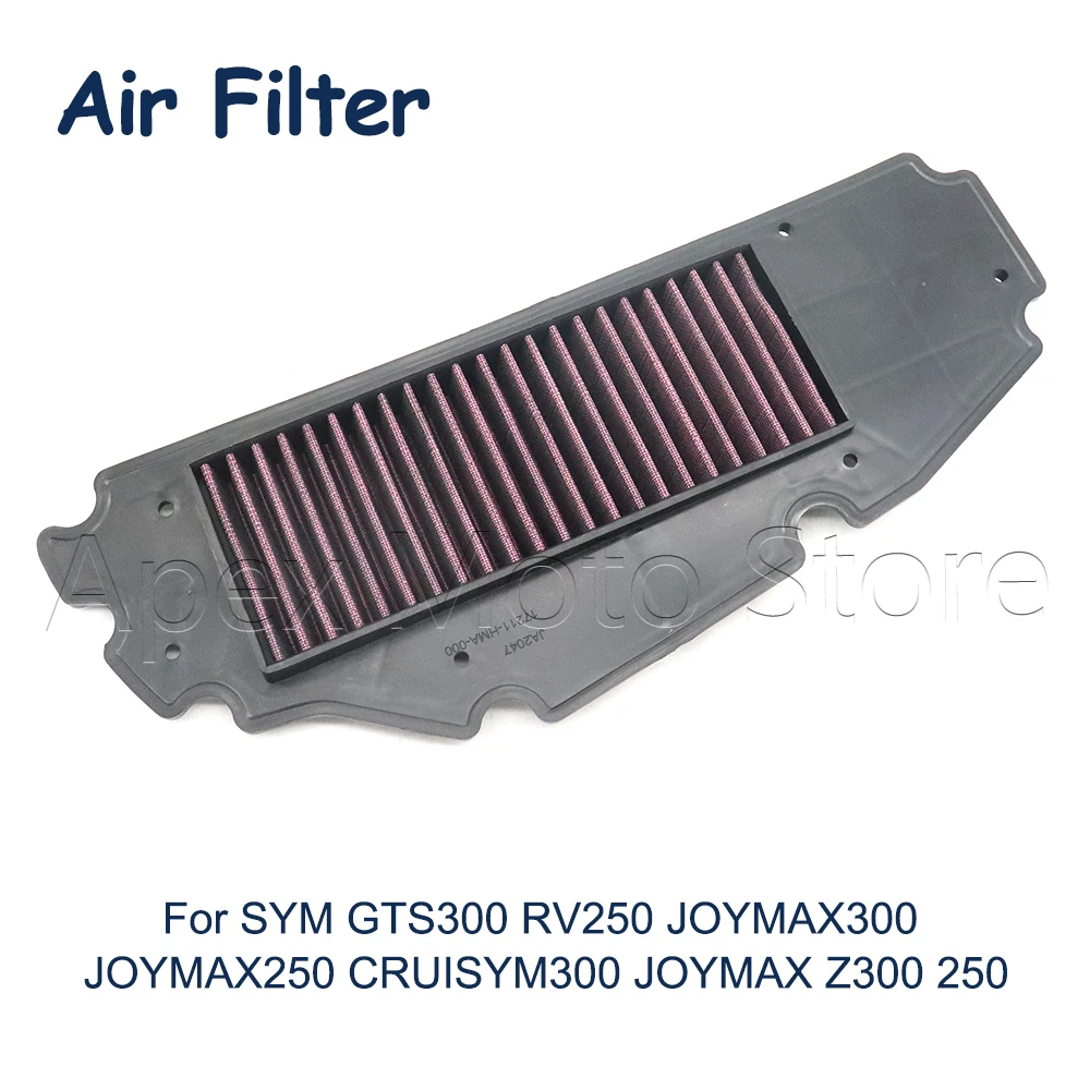 

For SYM GTS300 RV250 JOYMAX300 JOYMAX250 CRUISYM300 CRUISYM JOYMAX Z300 300 250 Motorcycle High Flow Air Intake Filter Element