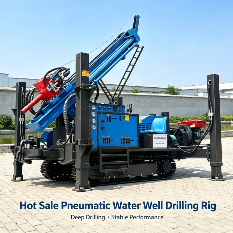 Customized Crawler Pneumatic Water Well Drilling Rig for Mountain & Field Civil and Industrial Water Supply Drilling