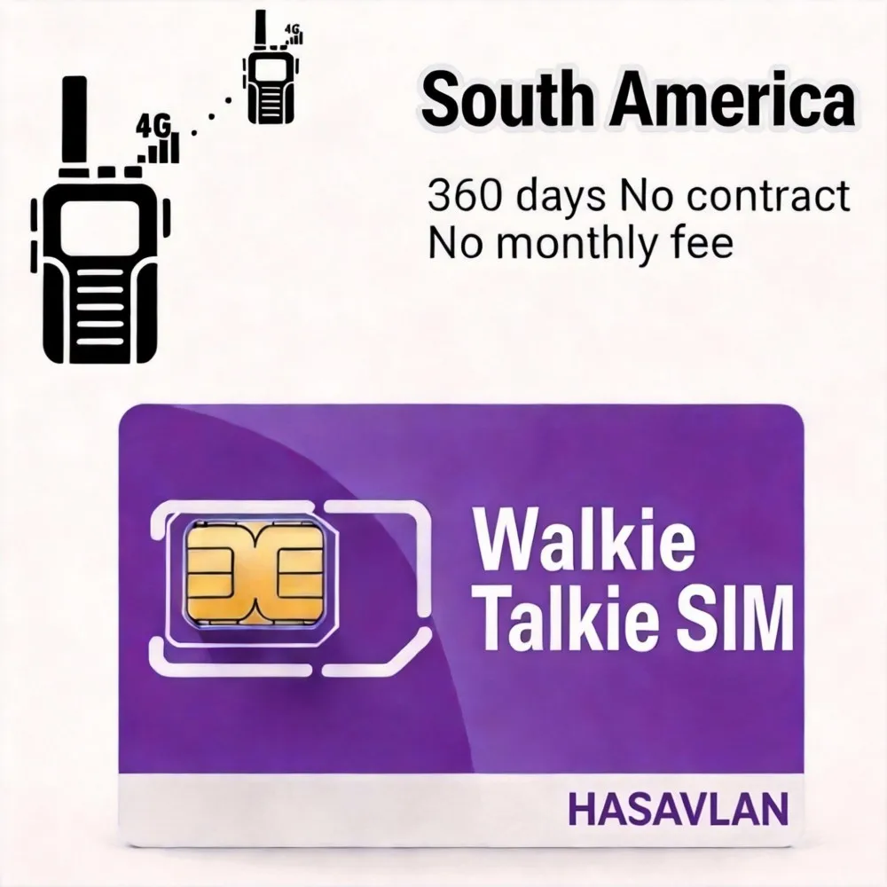 

walkie talkies sim card South America no contract 1GB/360 days 4G IoT roaming triple SIM for PTT devices for K500 etc.