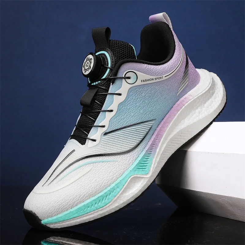 

Men's Shoes Breathable All-match Mesh Shoes Sports Rotary buckle Shoes Men's All-match Wear-resistant Running Shoes for Men