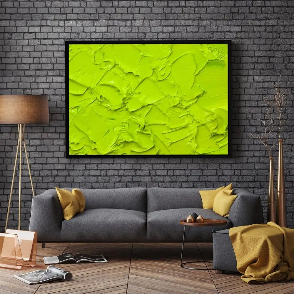 Non-woven Spray Paint Painting Living Room Porch Bedroom Decoration Green Oil Painting No Frame Painting Home Decoration