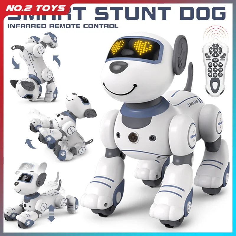 Programmation intelligente RC Robot cascadeur chien électronique marche danse chiot détection tactile télécommande chien de compagnie enfants garçons jouets