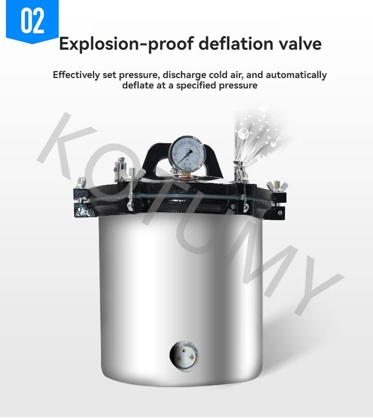 18L/24L Portable Dental Autoclave Vertical Sterilizer Sterilizing Tool Manicure Tool Dry Heat Sterilizer Surgical Instrument Dis