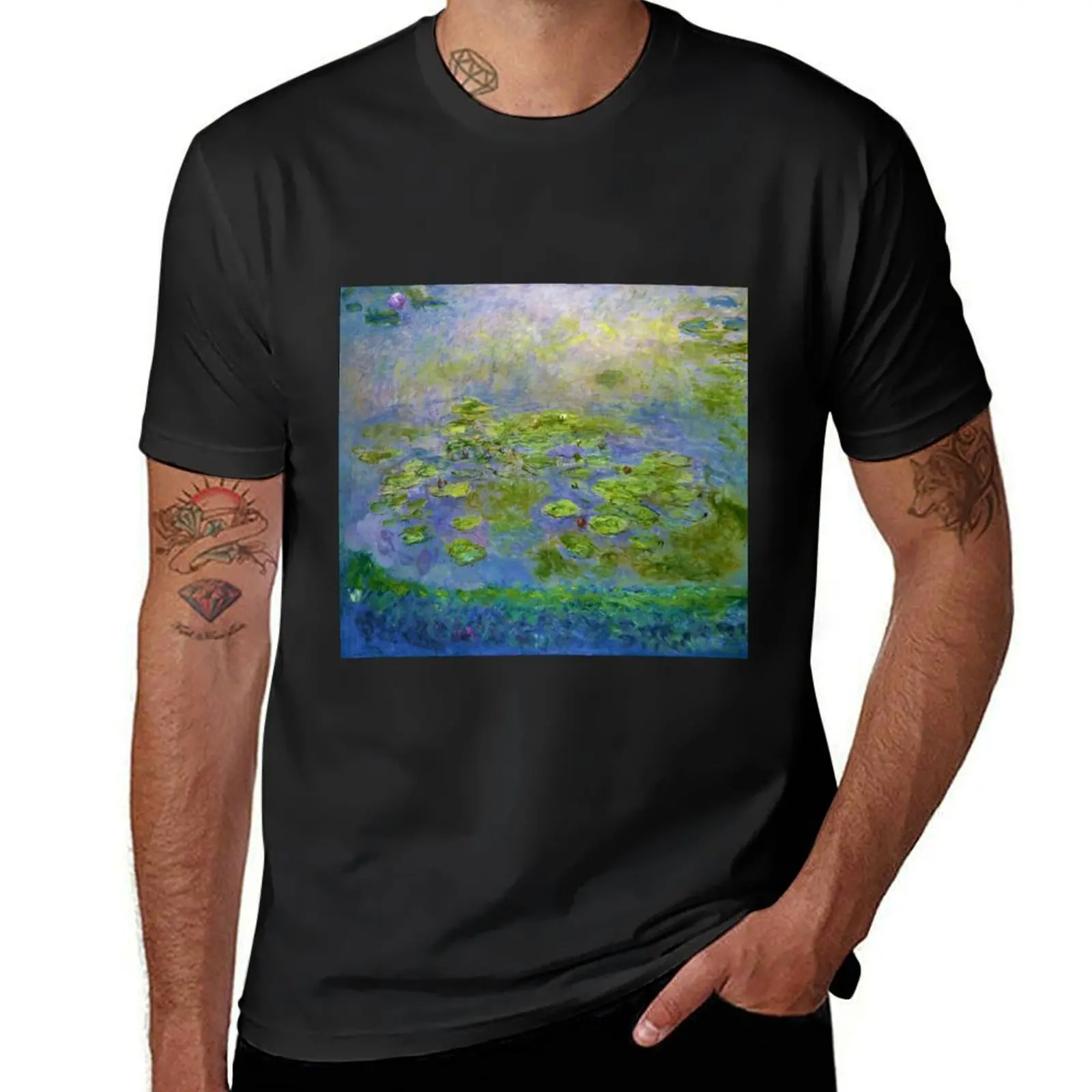 Nymphéas (Waterlilies) by Claude Monet (c.1914-17) T-Shirt korean fashion customs boys whites boys animal print tshirts for men