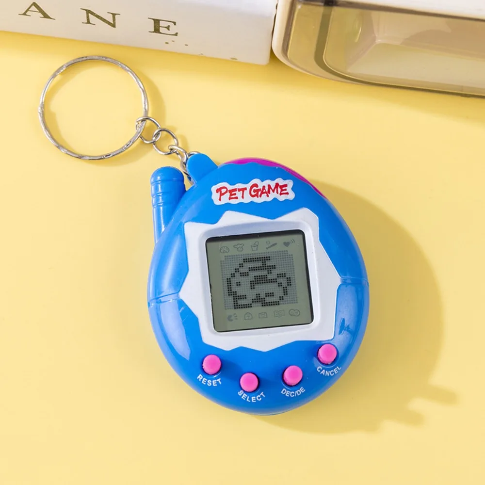 Mini Tamagotchi Spielkonsole Schlüsselanhänger, mehrsprachiges elektronisches Haustierspielzeug, Pixel Game Boy Anhänger für Kinder