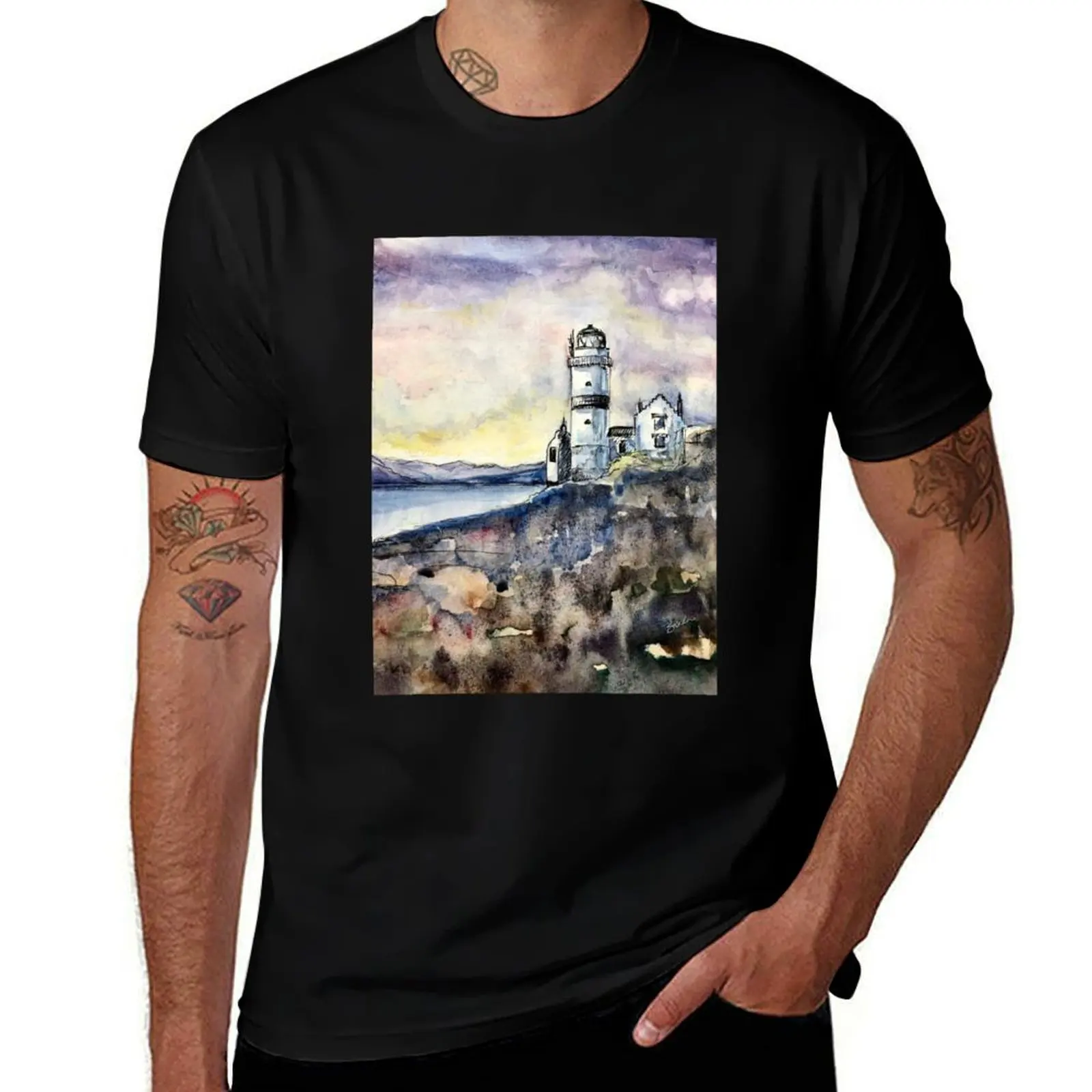 

Cloch Lighthouse, Scotland T-Shirt man t shirts high quality luxury brand g man t shirts for men T-Shirt