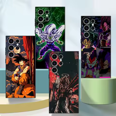Black Soft Phone Cover Case for Samsung Galaxy S21 FE S24 Plus S20 S25 Edge S23 Ultra Dragon Ball Advanced Vegeta