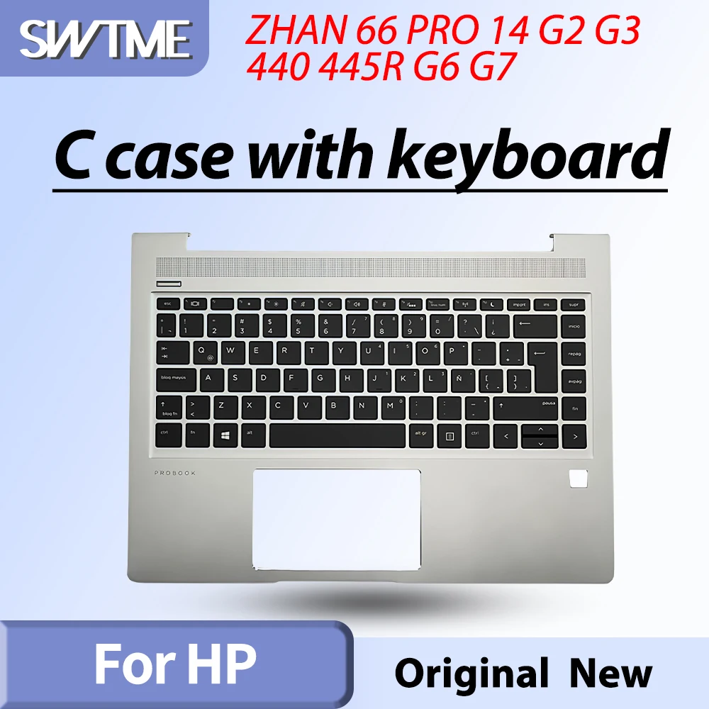 

New Original C Cover Keyboard for HP Probook 440 445 445R G6 G7 Zhan66 Pro 14 G2 G3 Laptop Cover Palmrest Upper Replace Parts