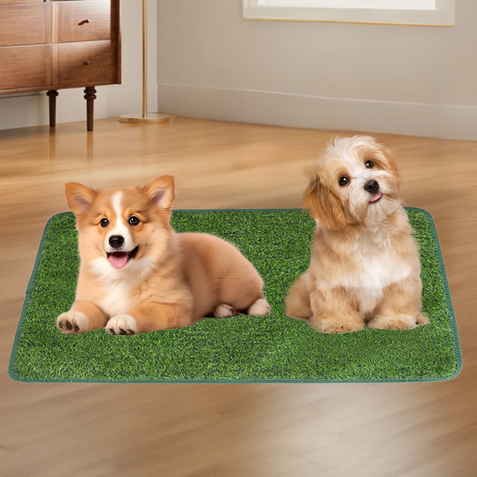 Simulated Lawn Pet Pee Pad Washable Pet's Toilet Training Pee Pad Easy to Clean Comfortable for Indoor Outdoor Pet Potty Mat