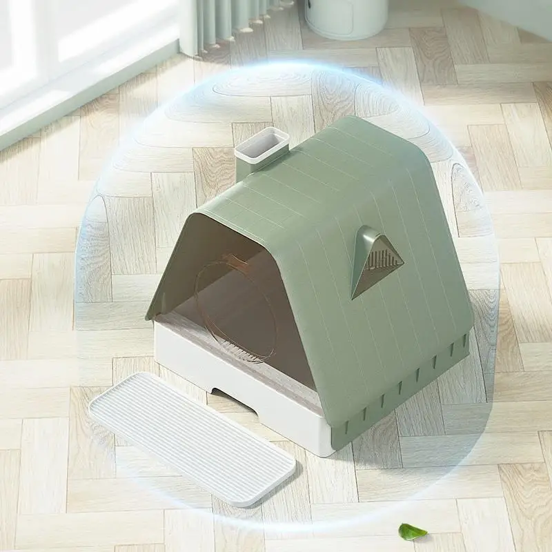 Fully Enclosed Cat Litter Box, Extra Large Deodorant Cat Toilet, Extra Large Feces Basin, Drawer Type Cat Litter Box,