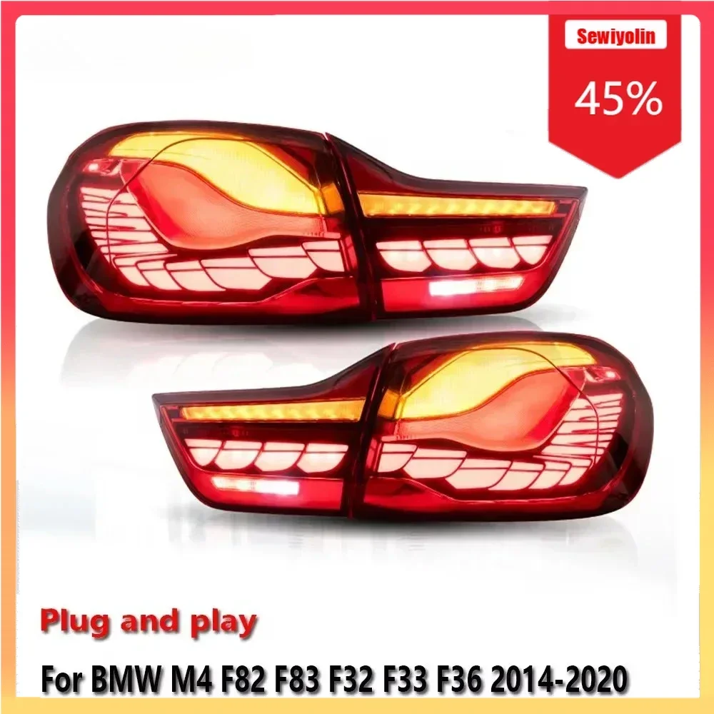 

Car Auto LED Tail Light Accessories For BMW M4 F82 F83 F32 F33 F36 2014-2020 Auto Rear Fog DRL Brake Turn Signal Lamp Plug
