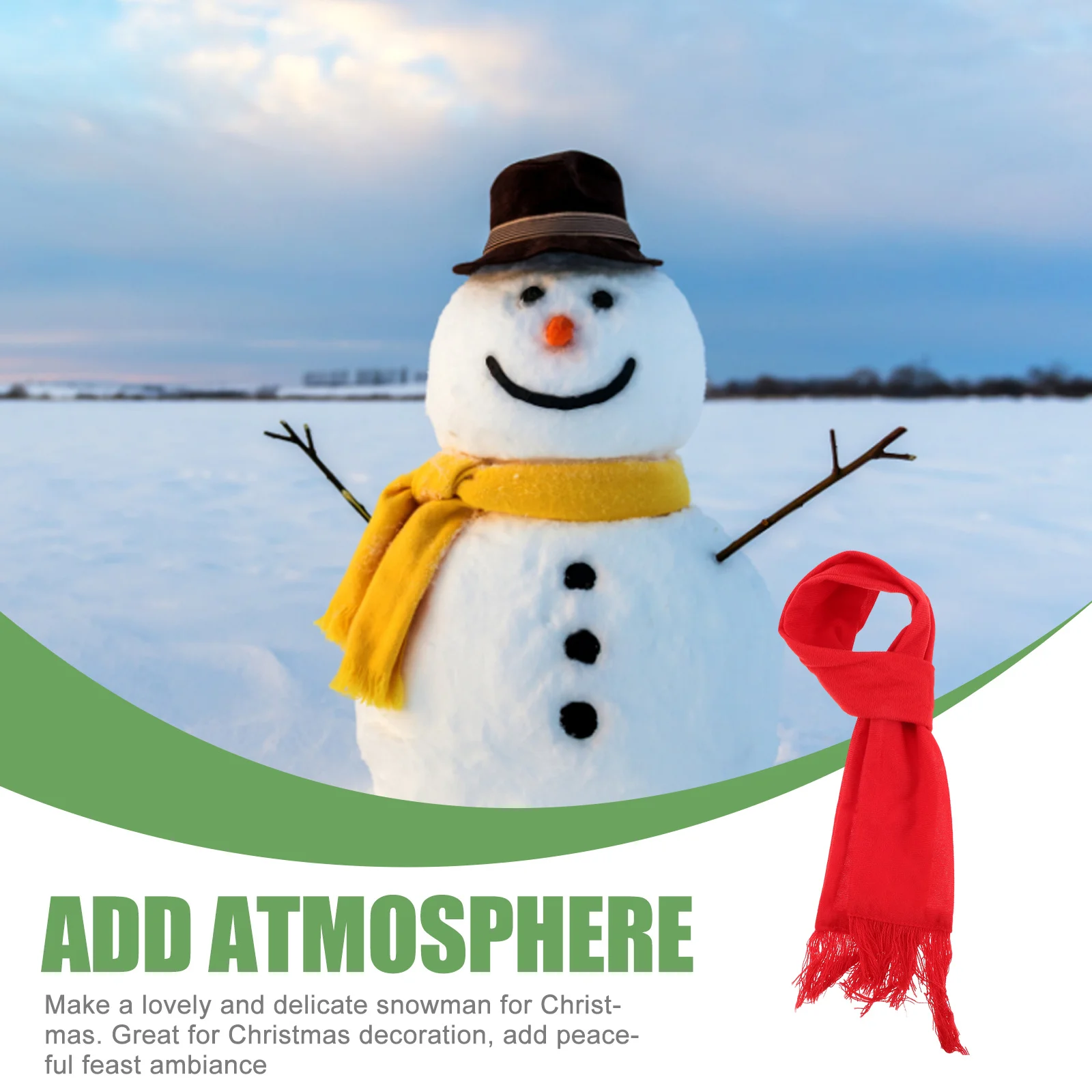 

1Set Snowman Dressing Props Christmas Decoration Supplies for Kids Adults Holiday Festive Craft Kit Reusable Snowman Making