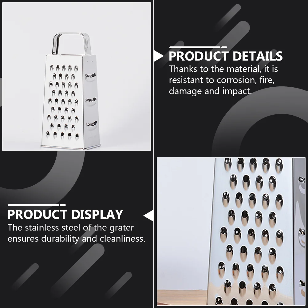 Multifunction Four Sided Grater Stainless Steel Kitchen Accessories Vegetable Slicer Cheese Grater Peeler Fruit