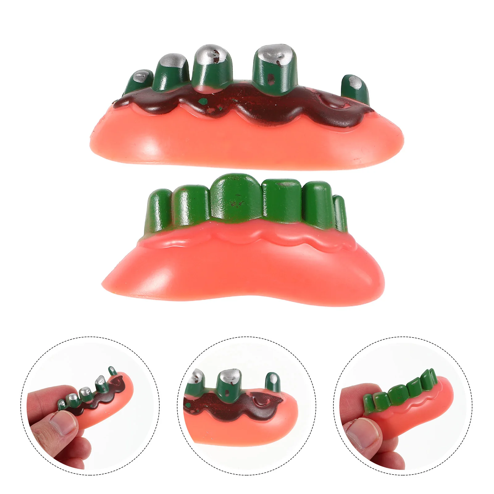 

1Set Halloween Fake Tooth Comfortable False Tooth Costume Props Reusable Cosplay Party Accessories Fake Braces for Halloween